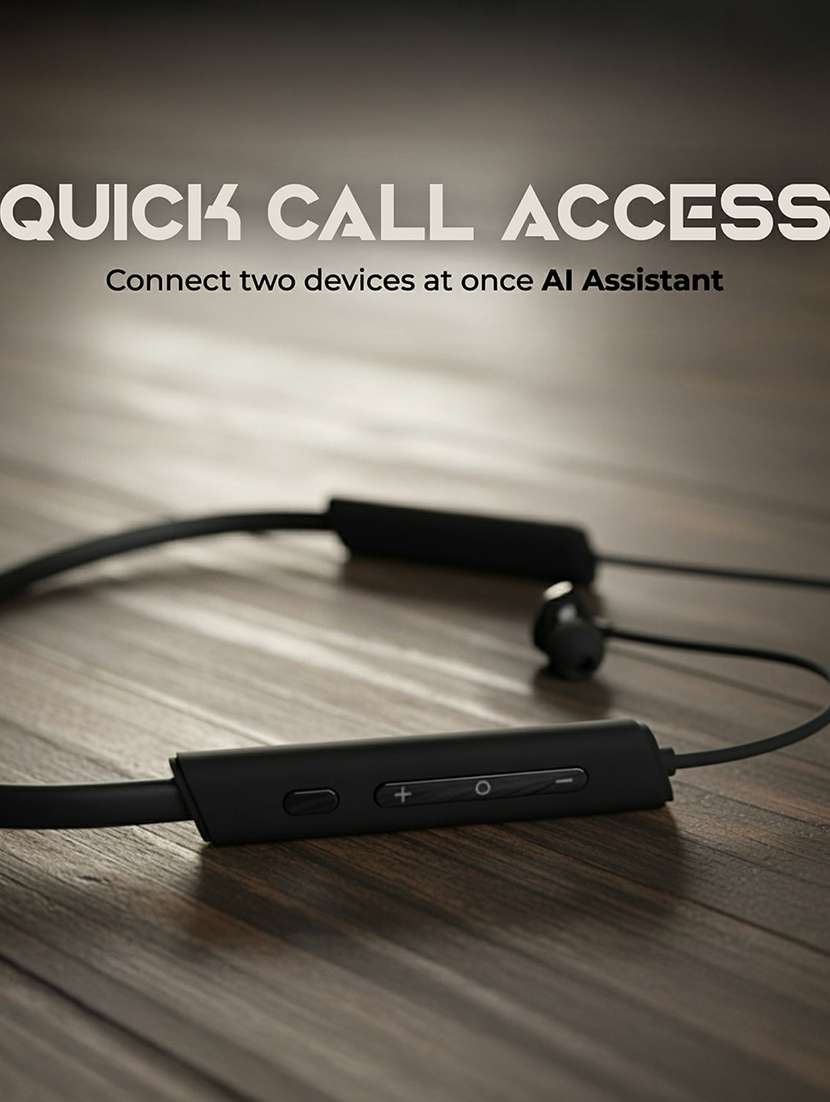 snapup musique bassx bluetooth wireless neckband (midnight black) - 22153662 -  Standard Image - 9