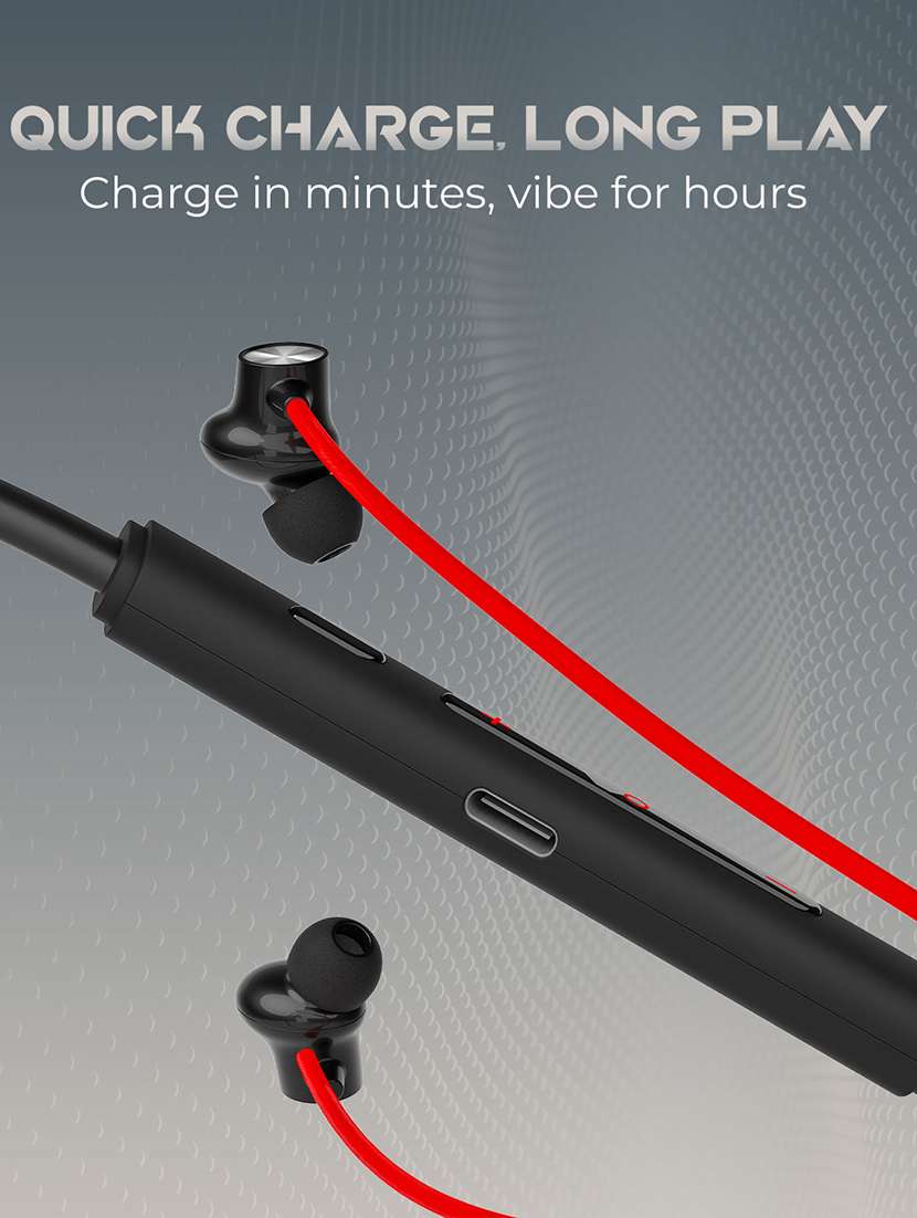 snapup musique bassx bluetooth wireless neckband (blazing red) - 22153663 -  Standard Image - 4