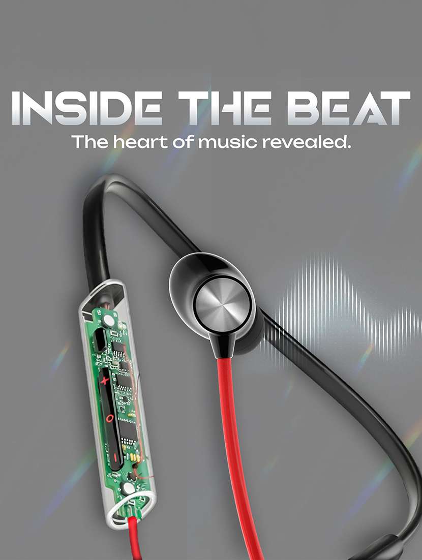 snapup musique bassx bluetooth wireless neckband (blazing red) - 22153663 -  Standard Image - 9