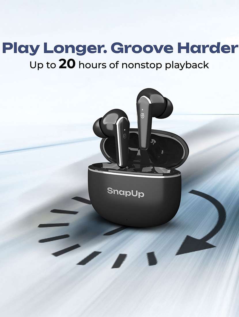 snapup snapods s512 ion true wireless in-ear earbuds (midnight black) - 22153664 -  Standard Image - 4