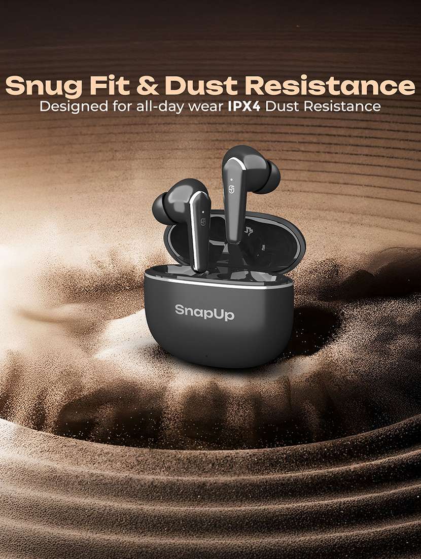 snapup snapods s512 ion true wireless in-ear earbuds (midnight black) - 22153664 -  Standard Image - 9