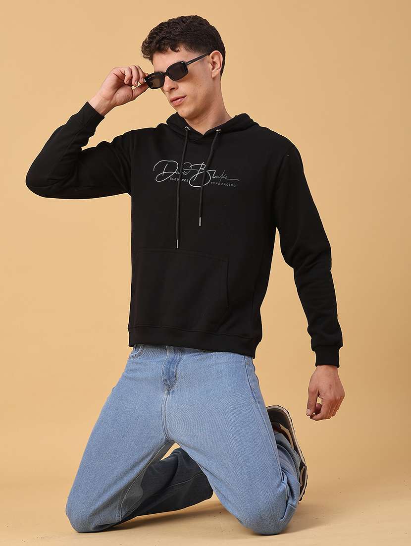 men printed long sleeve hooded sweatshirt - 22154355 -  Standard Image - 4