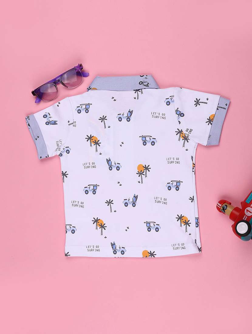 boys printed short sleeve polo t-shirt - 22154401 -  Standard Image - 1