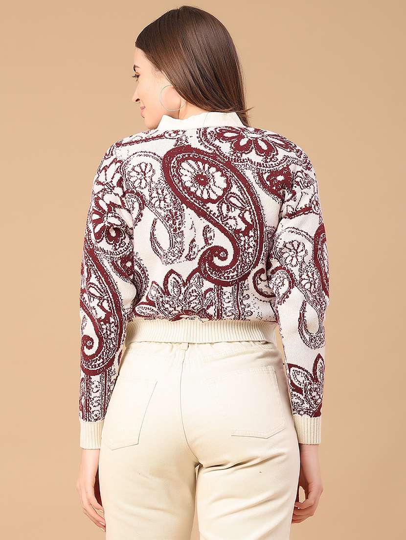 women self design long sleeve cardigan - 22154420 -  Standard Image - 4