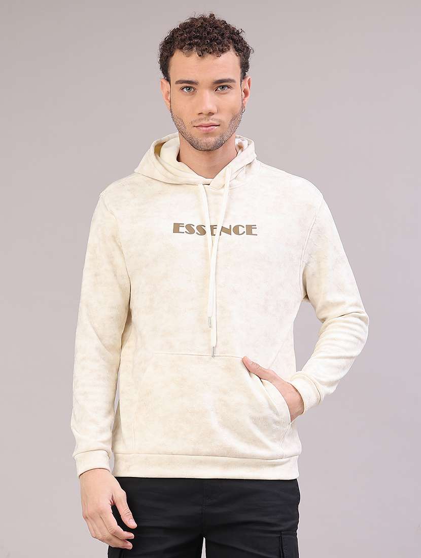 men printed long sleeve hooded sweatshirt - 22155253 -  Standard Image - 1