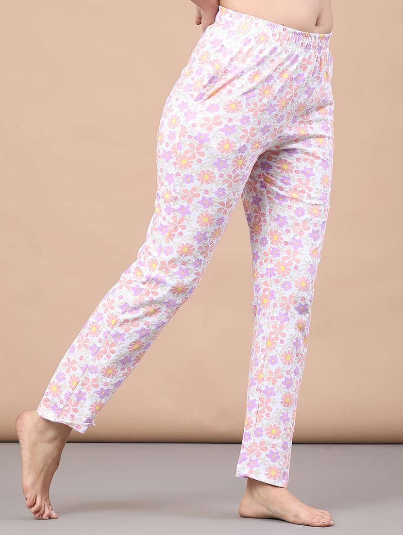 women floral printed mid rise nightwear pajama - 22155306 -  Standard Image - 1