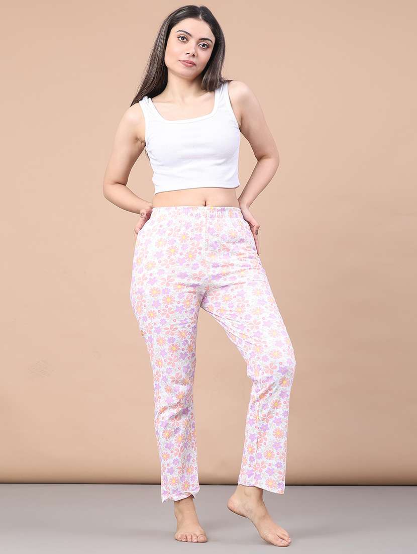 women floral printed mid rise nightwear pajama - 22155306 -  Standard Image - 4