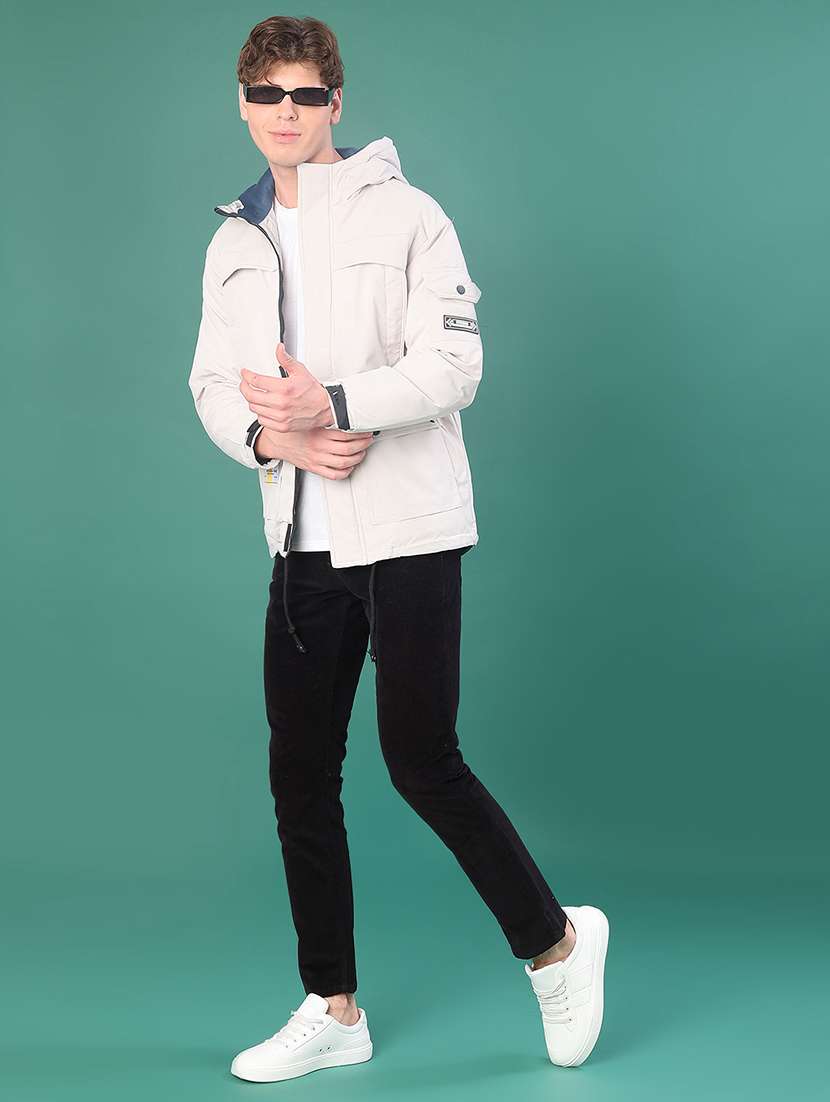 men solid long sleeve lightweight bomber jacket - 22155380 -  Standard Image - 4