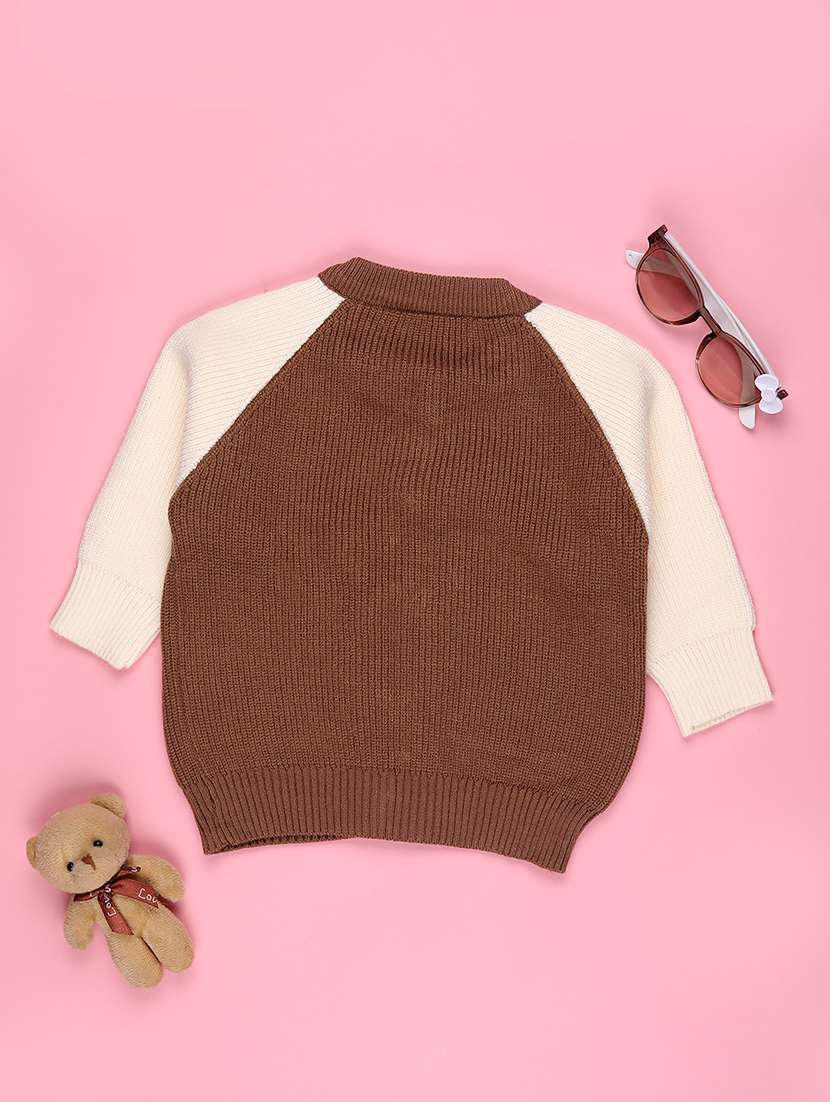 girls color blocked long sleeve cardigan - 22155391 -  Standard Image - 1