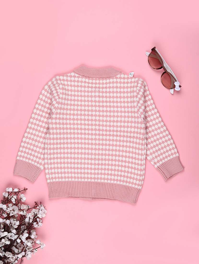 girls self designed long sleeve cardigan - 22155400 -  Standard Image - 1