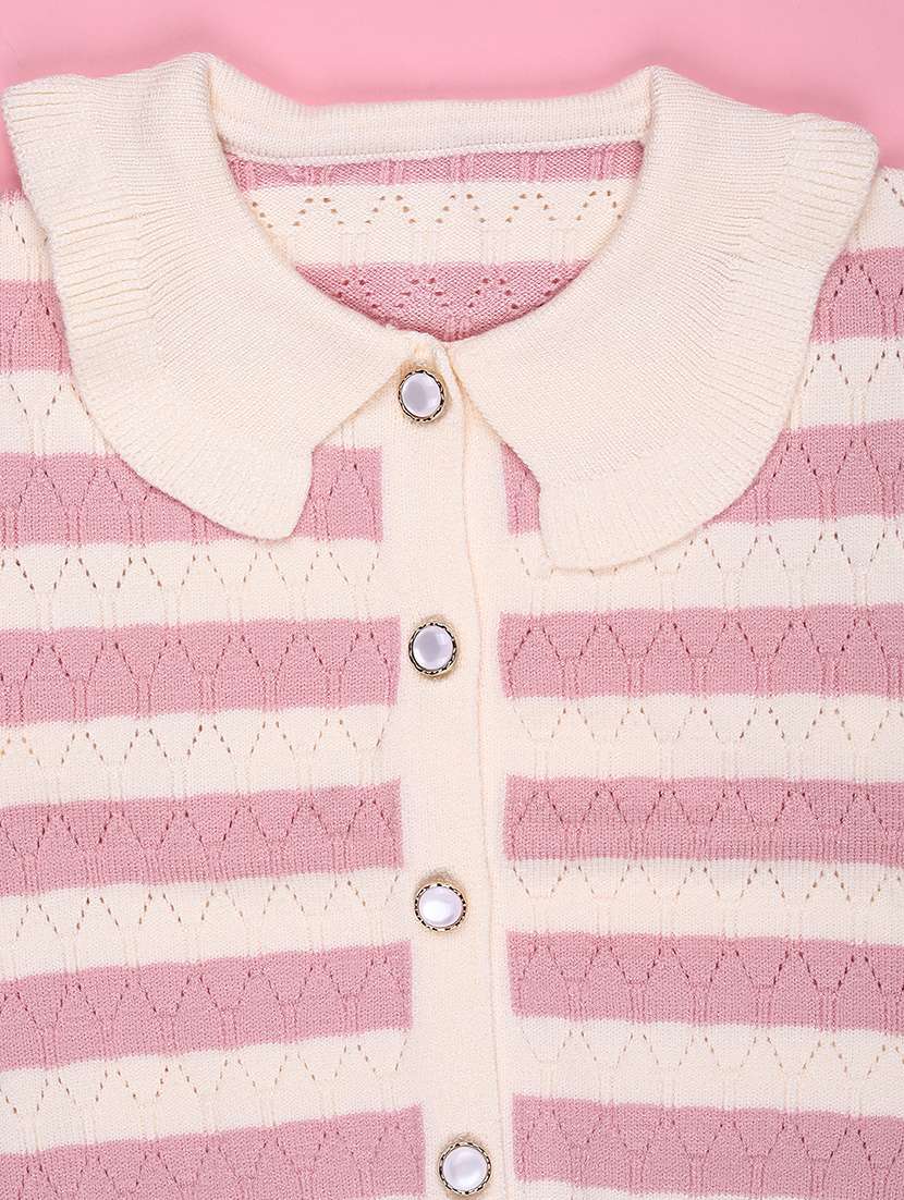 girls self designed long sleeve cardigan - 22155409 -  Standard Image - 1