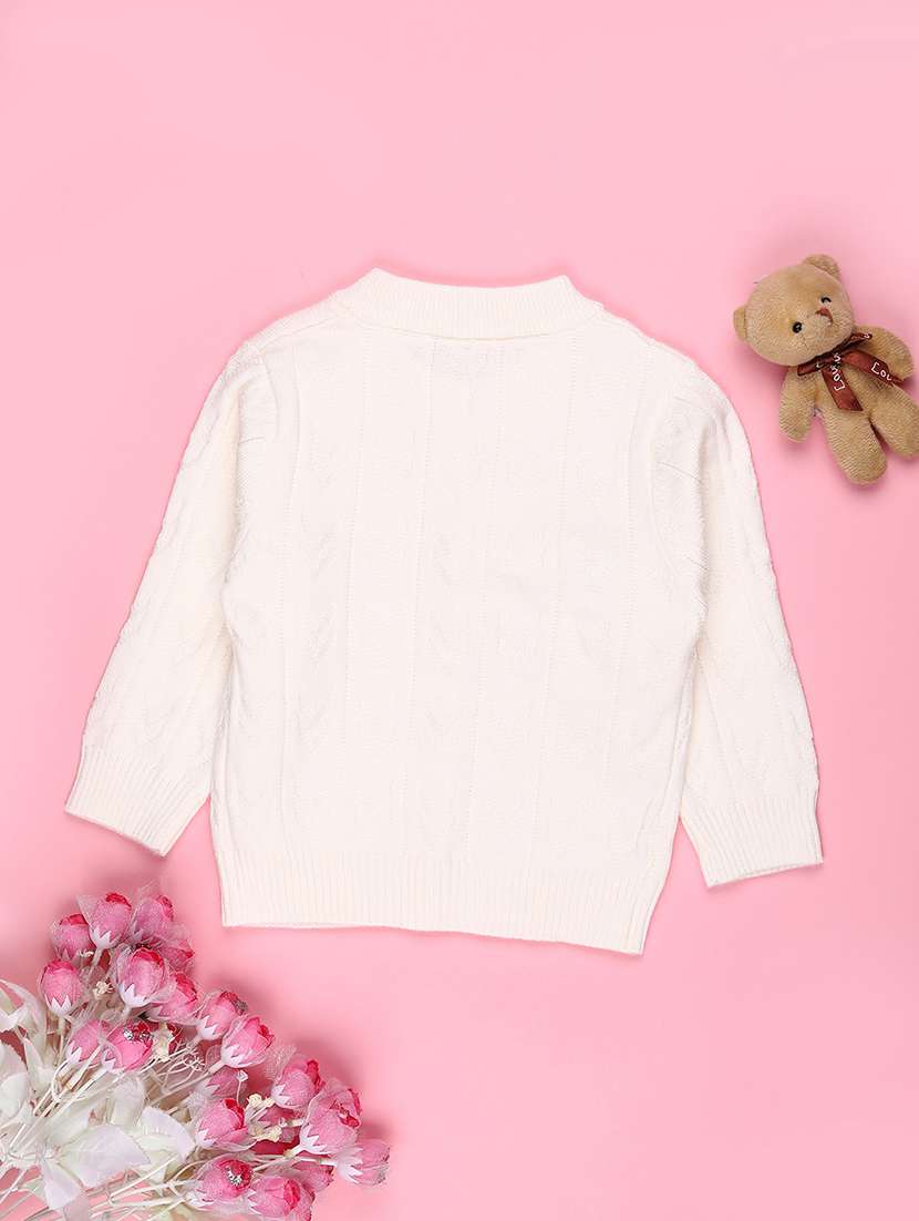 girls self designed long sleeve cardigan - 22155418 -  Standard Image - 1