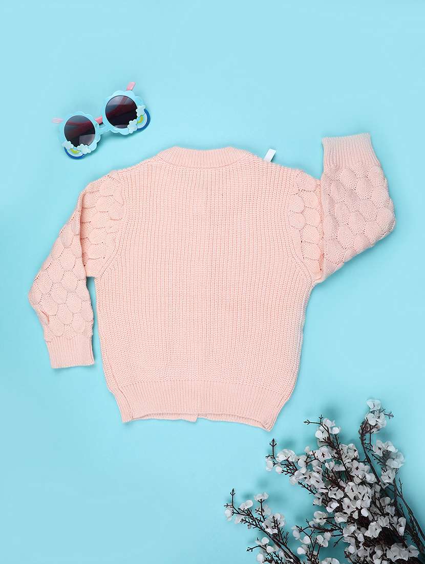 girls self designed long sleeve cardigan - 22155429 -  Standard Image - 1