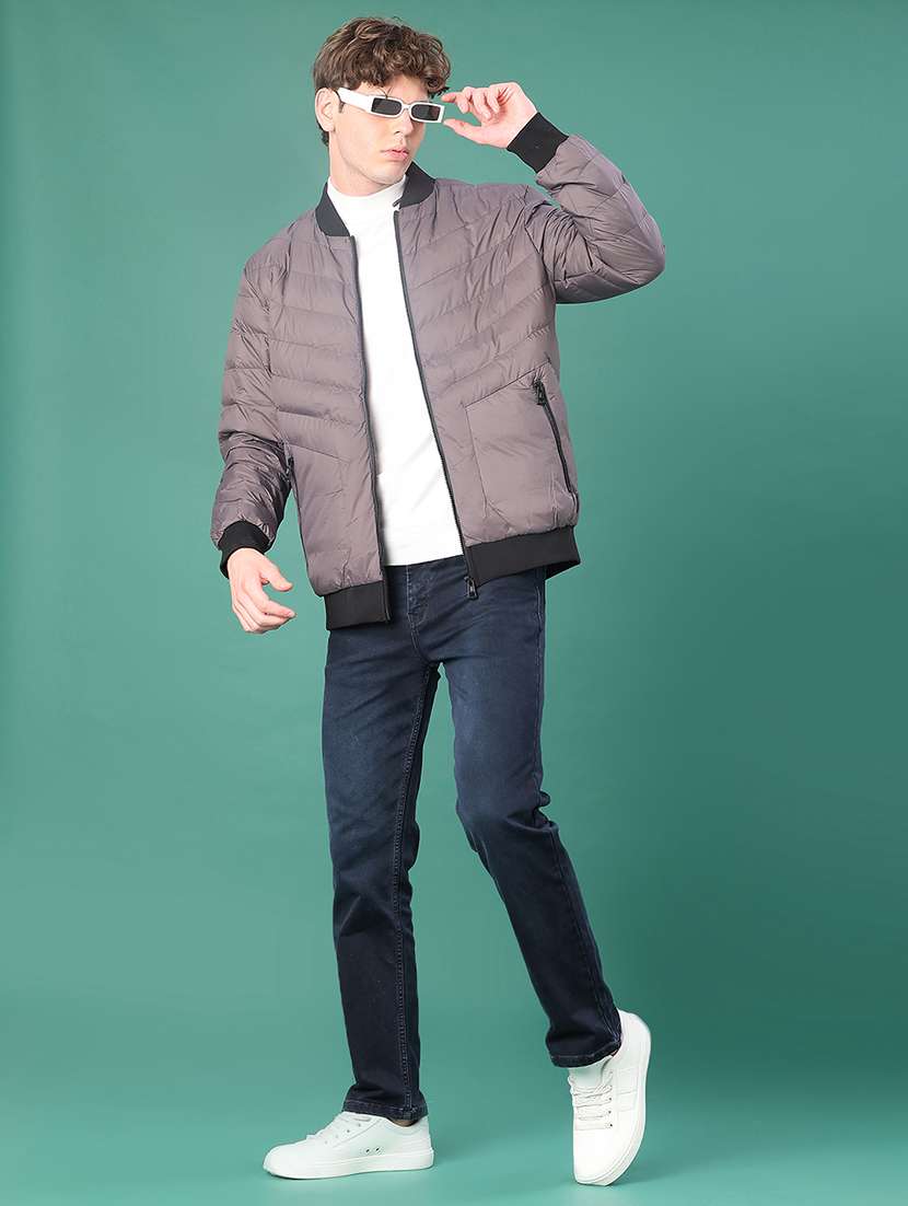 men solid long sleeve puffer jacket - 22155462 -  Standard Image - 4