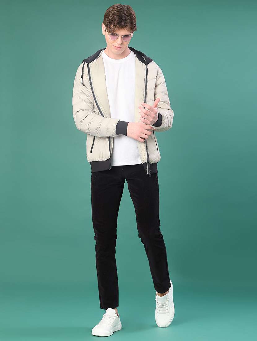 men solid long sleeve puffer jacket - 22155464 -  Standard Image - 4