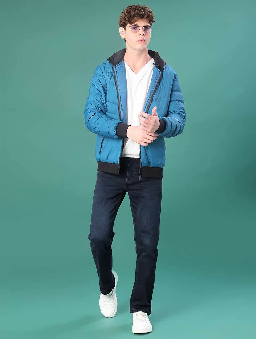 men solid long sleeve puffer jacket - 22155466 -  Standard Image - 4