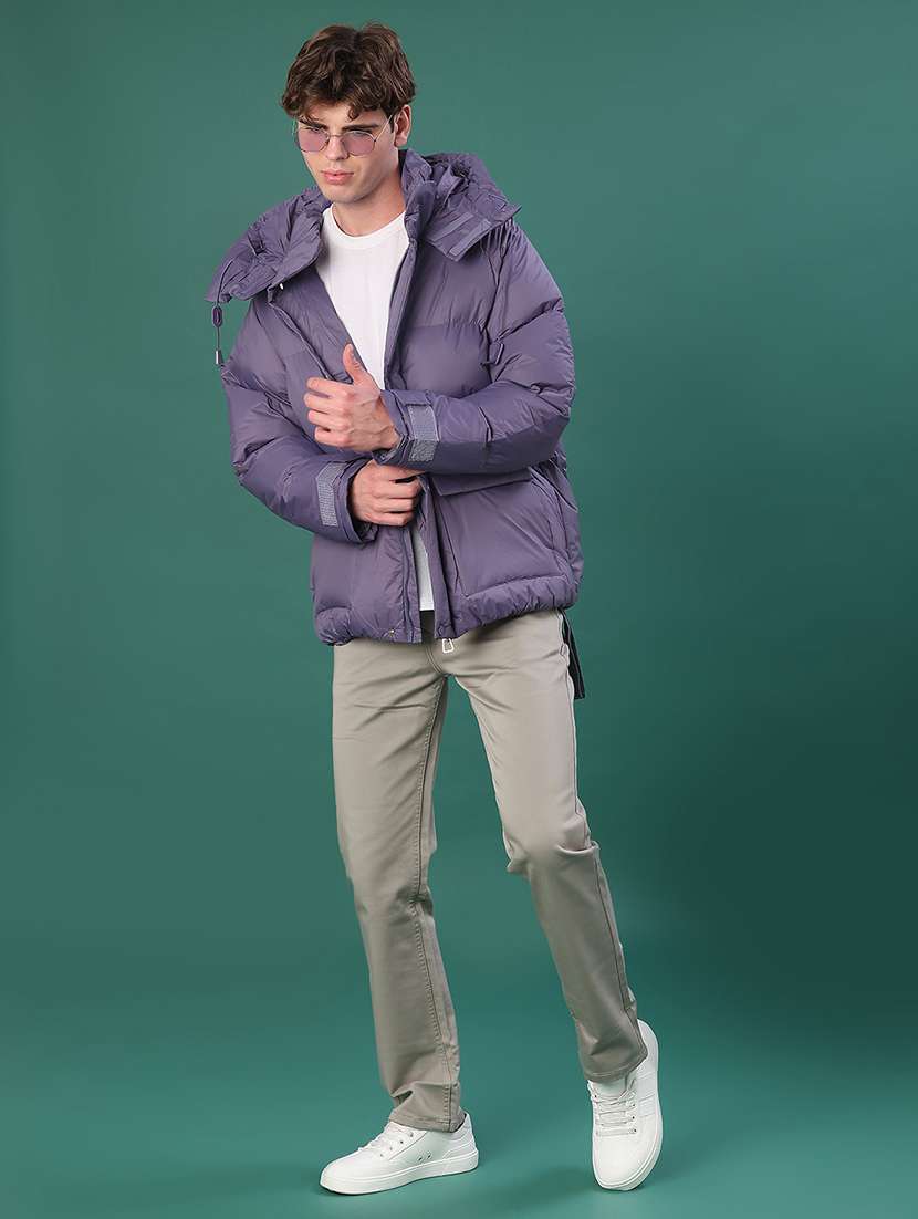 men solid long sleeve puffer jacket - 22155474 -  Standard Image - 4