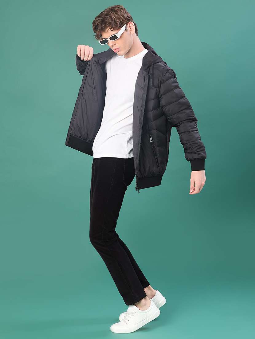 men solid long sleeve puffer jacket - 22155475 -  Standard Image - 4