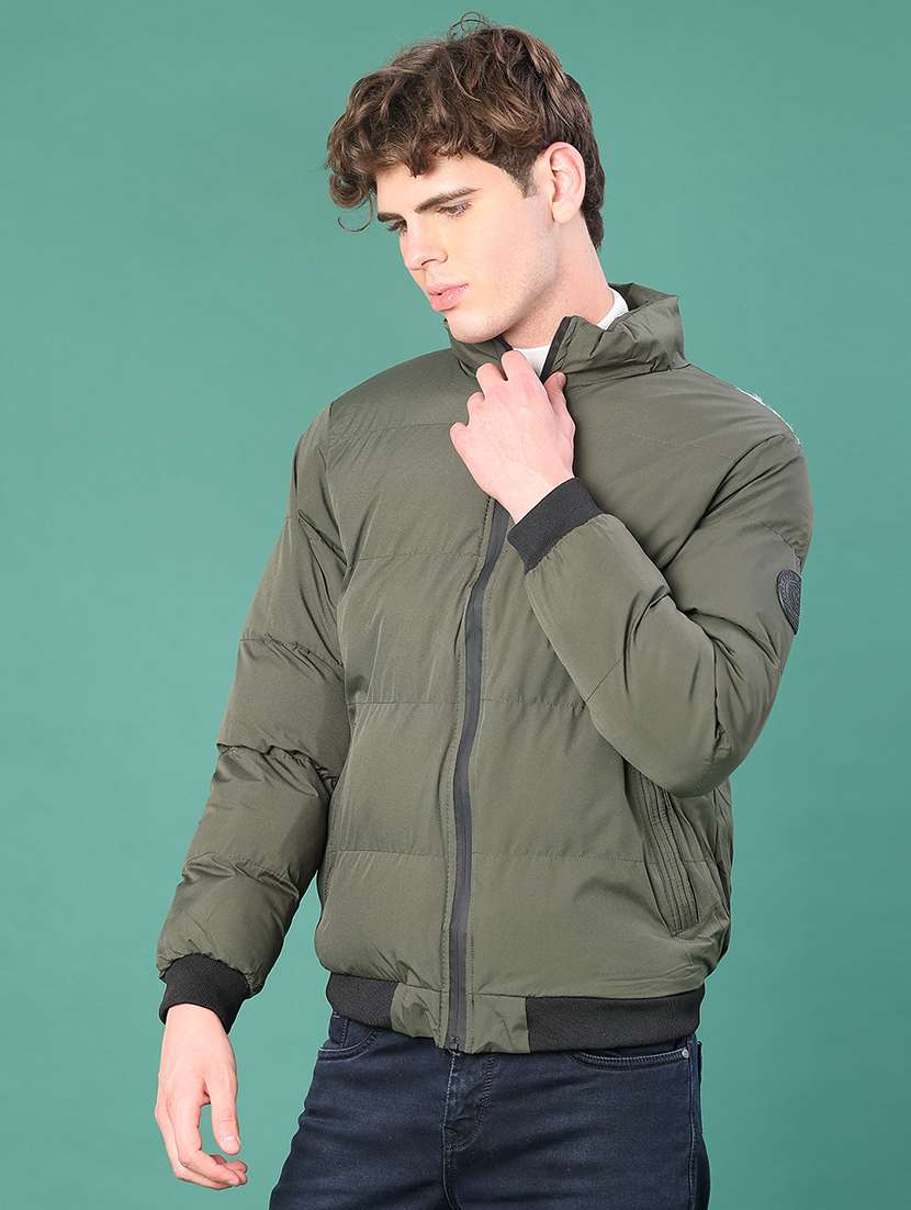 men solid long sleeve puffer jacket - 22155480 -  Standard Image - 1