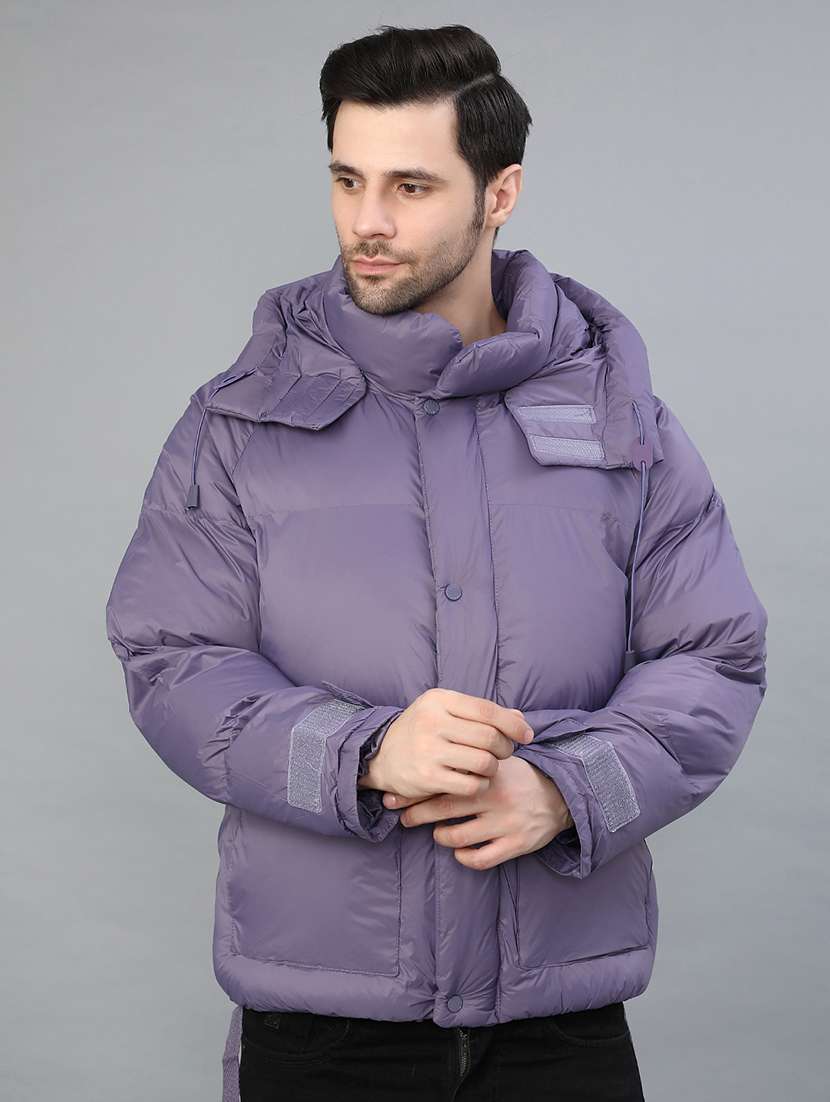 men solid long sleeve puffer jacket - 22155481 -  Standard Image - 1