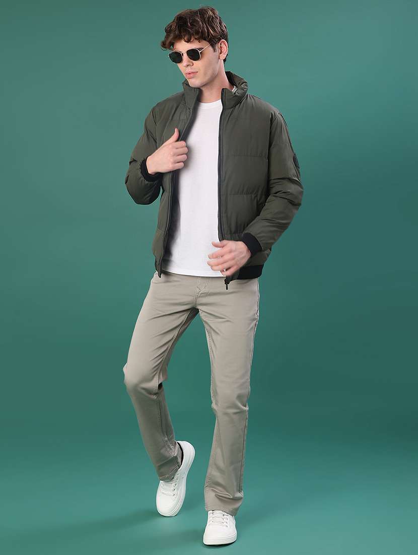 men solid long sleeve puffer jacket - 22155482 -  Standard Image - 4