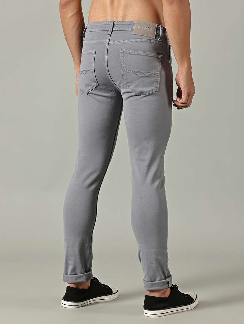 men solid mid rise slim fit jeans - 22155625 -  Standard Image - 4