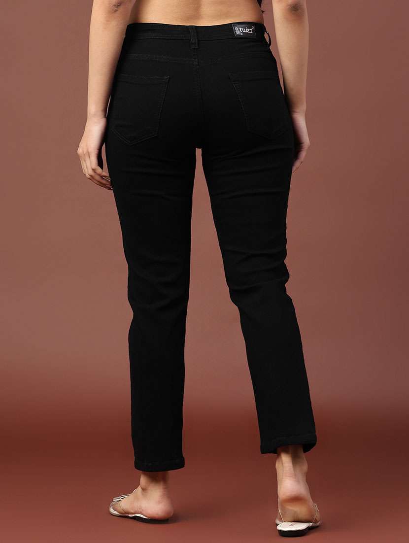women solid mid rise slim jean - 22155639 -  Standard Image - 4