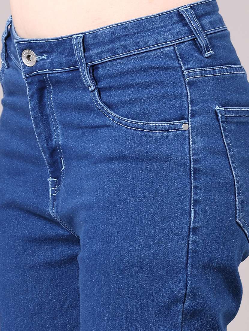 women blue cotton cargo - 22155641 -  Standard Image - 1