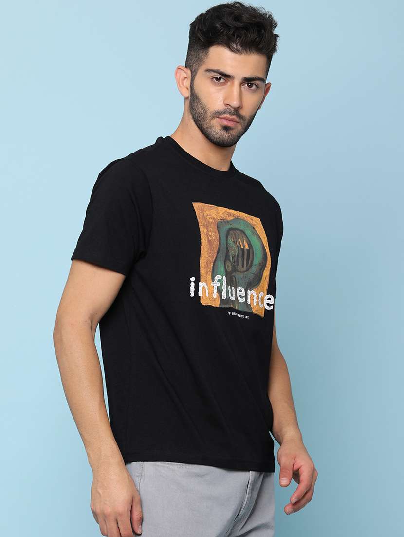 men printed short sleeve regular fit t-shirt - 22155688 -  Standard Image - 1