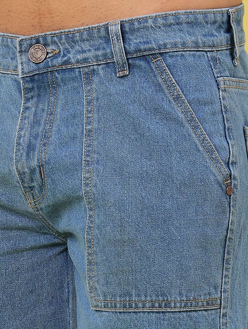 men solid mid rise regular fit cargo  - 22155772 -  Standard Image - 4