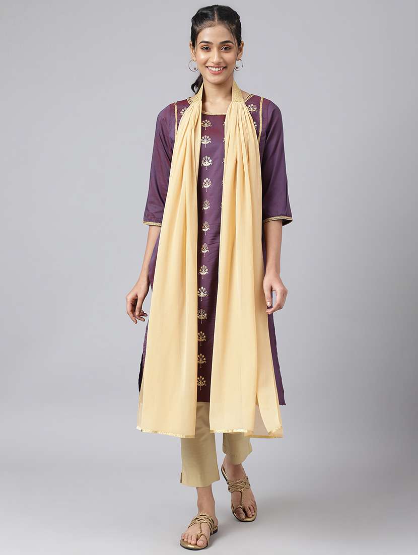 purple kurta pant  set - 22156080 -  Standard Image - 1