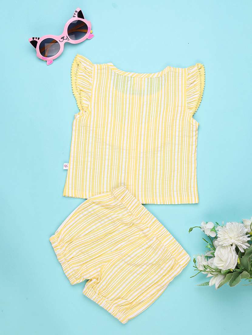 girls striped top and shorts set - 22156190 -  Standard Image - 1