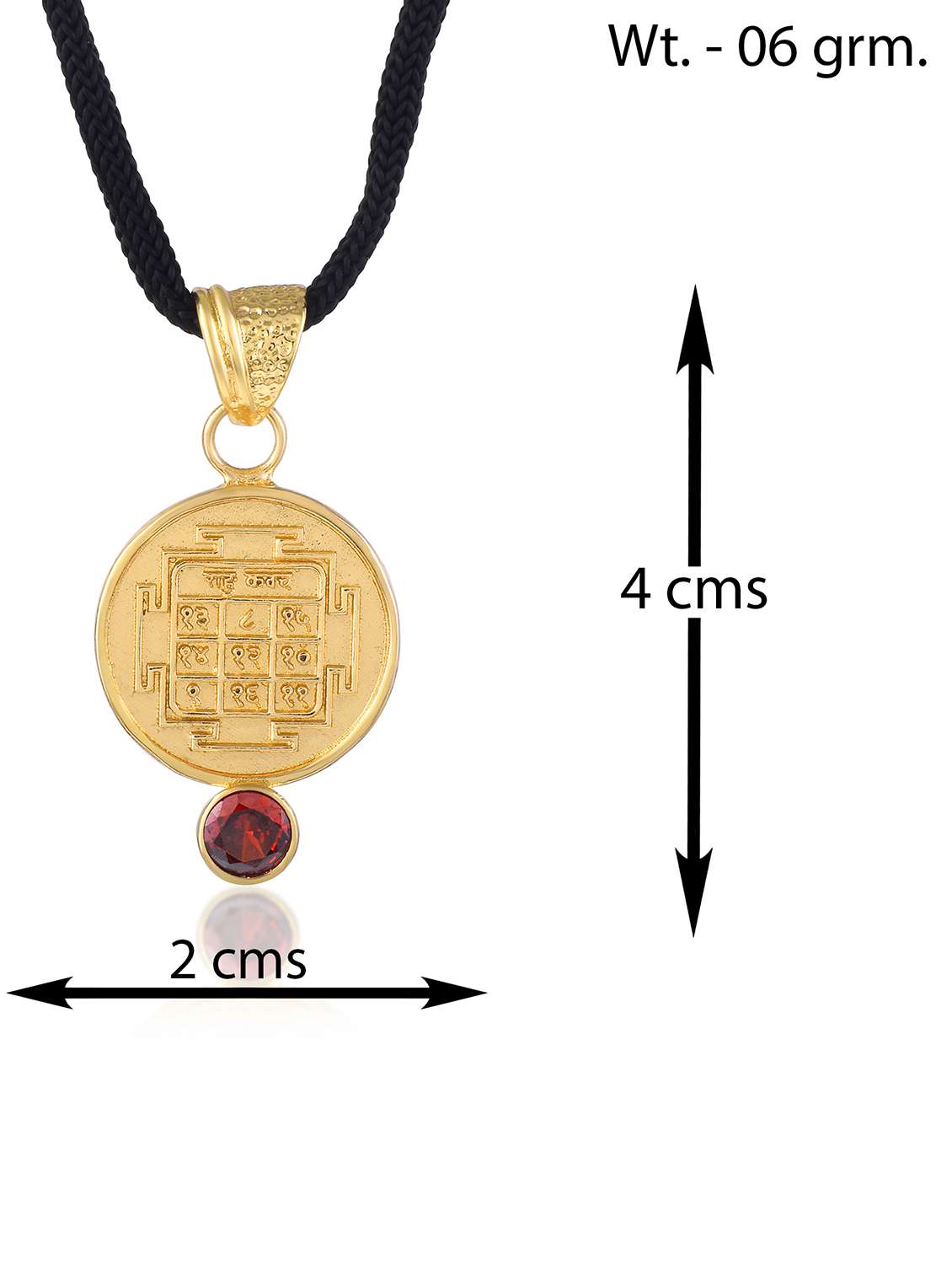 gold-plated brass pendant with gemstone - 22156202 -  Standard Image - 4