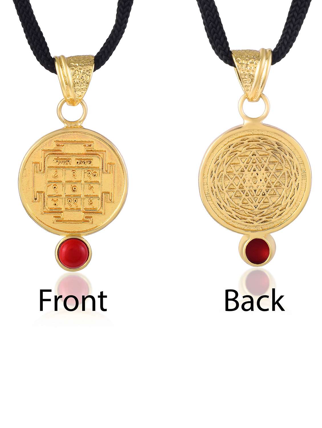 gold-plated brass pendant with gemstone - 22156204 -  Standard Image - 1
