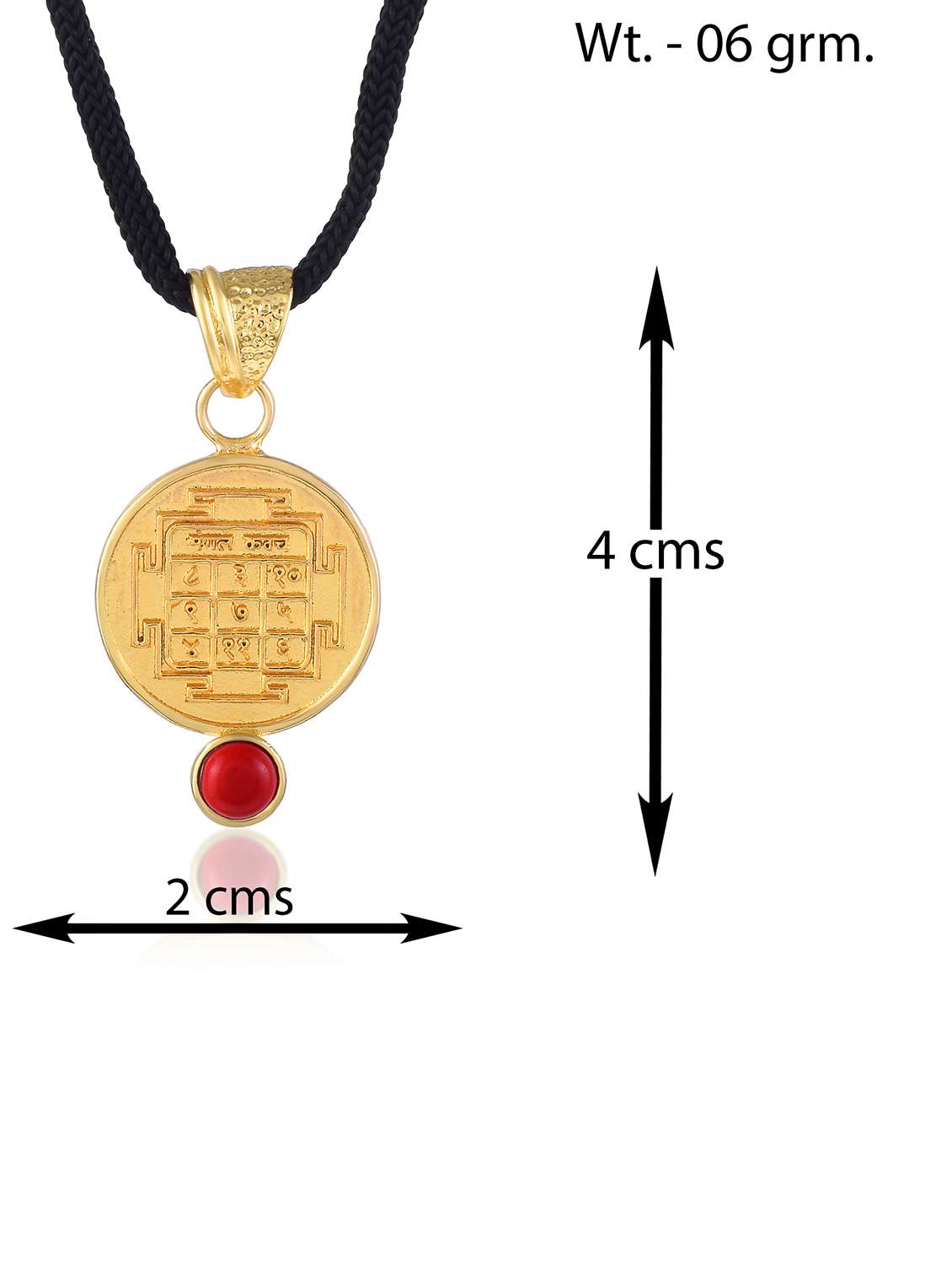 gold-plated brass pendant with gemstone - 22156204 -  Standard Image - 4