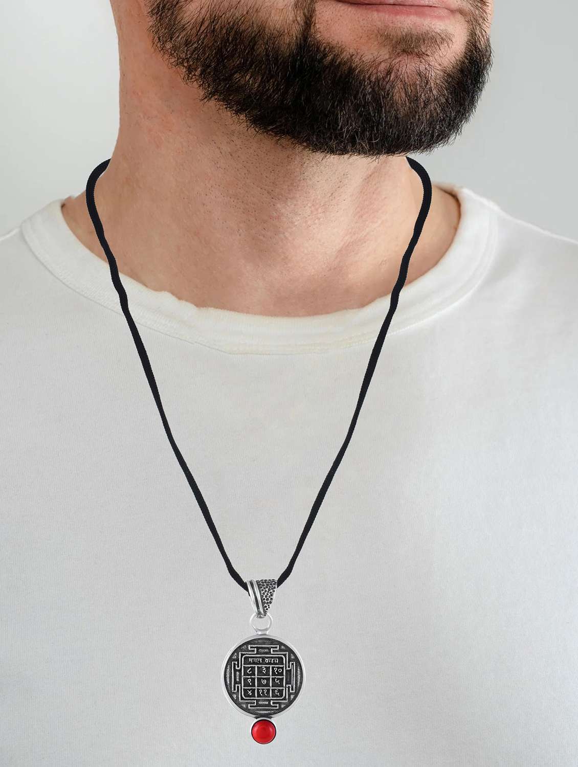 silver-plated brass pendant with gemstone - 22156348 -  Standard Image - 6