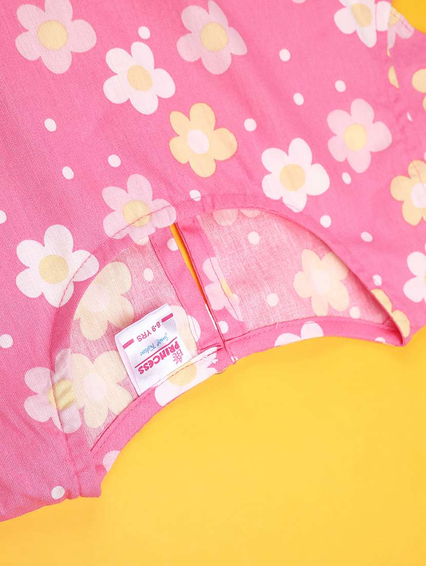 girls floral print cap sleeve a-line dress - 22156713 -  Standard Image - 1