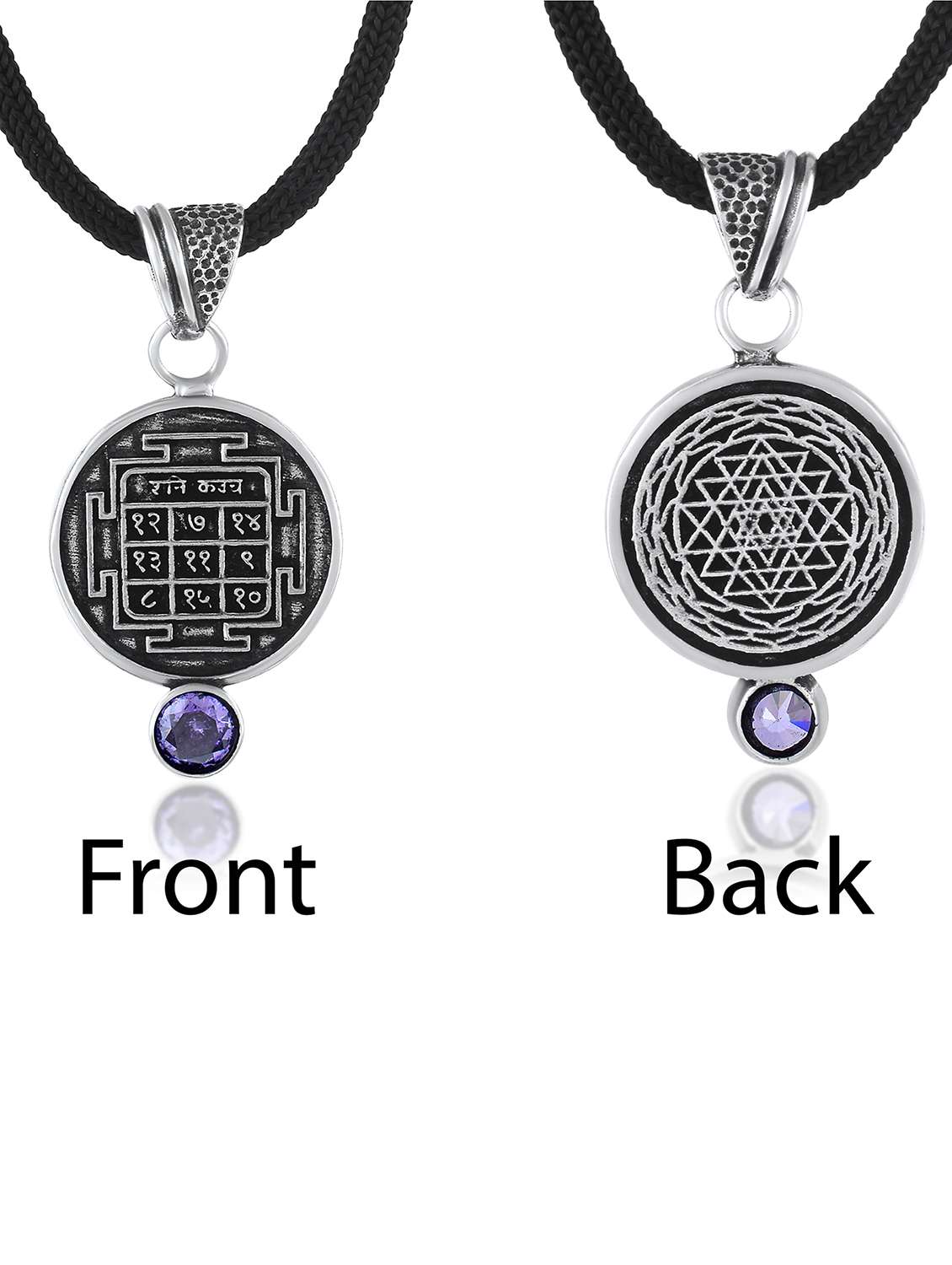 silver-plated brass pendant with gemstone - 22156753 -  Standard Image - 1