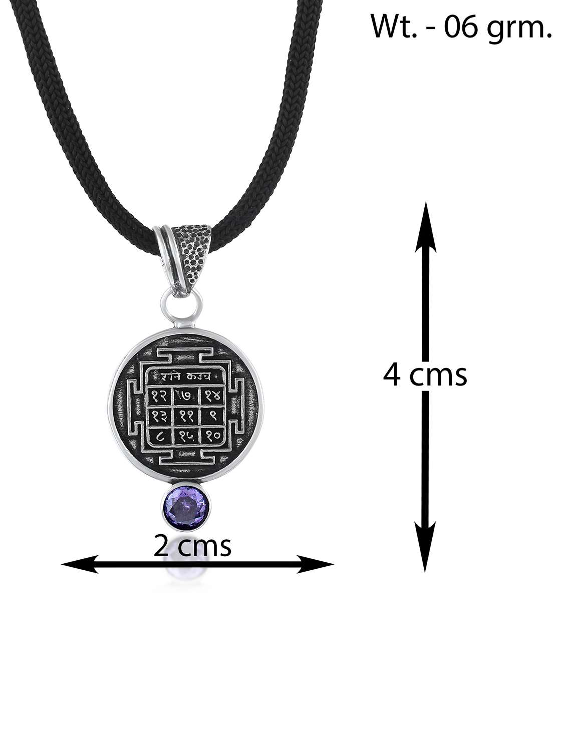 silver-plated brass pendant with gemstone - 22156753 -  Standard Image - 4