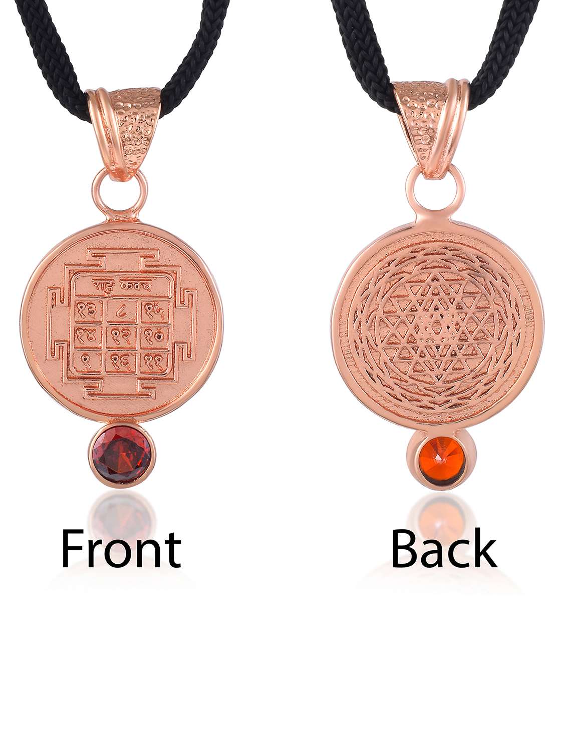 gold-plated brass pendant with gemstone - 22156754 -  Standard Image - 1