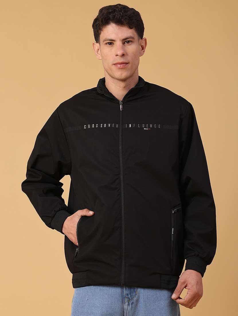 men solid long sleeve bomber jacket - 22156798 -  Standard Image - 1