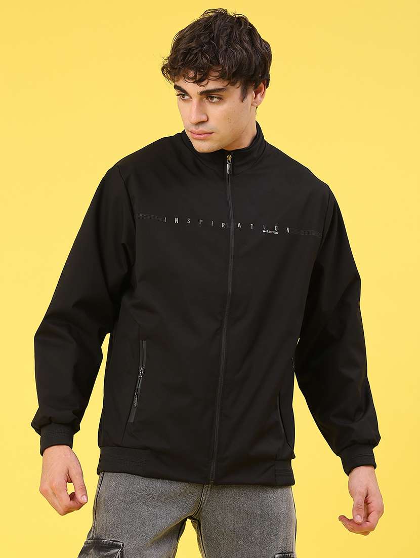 men solid long sleeve bomber jacket - 22156799 -  Standard Image - 1