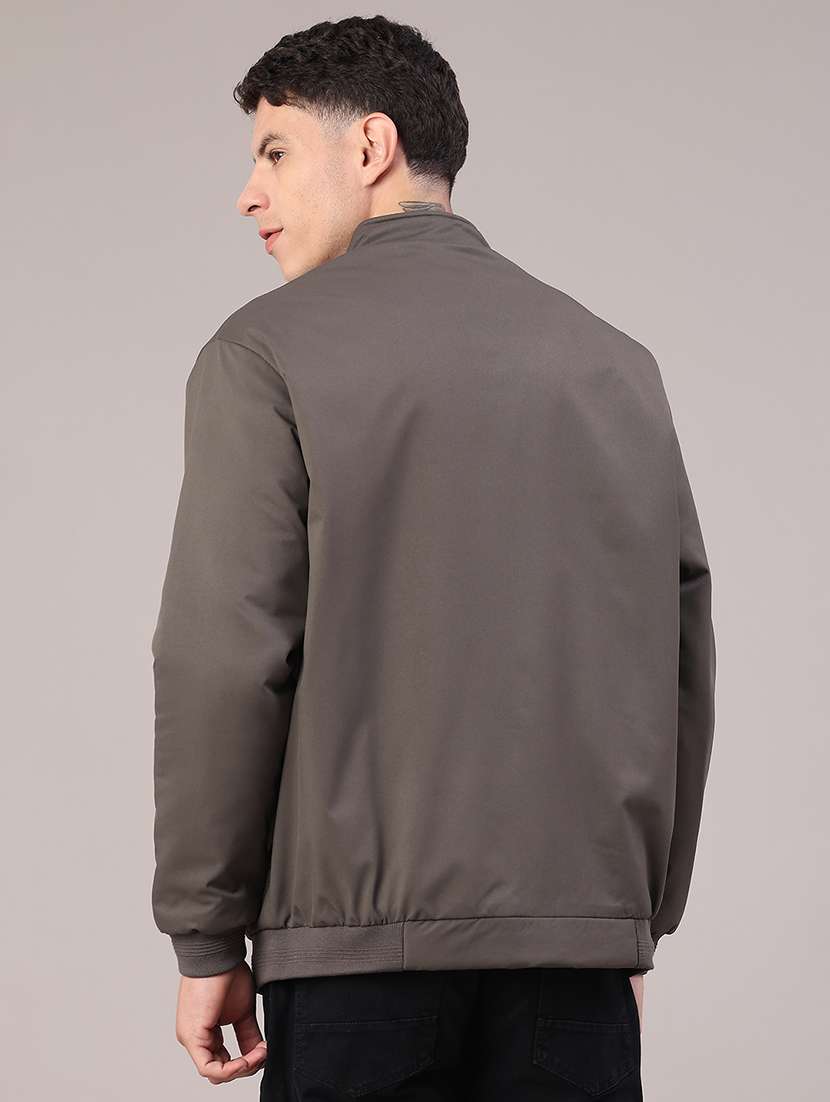 men solid long sleeve bomber jacket - 22156801 -  Standard Image - 4