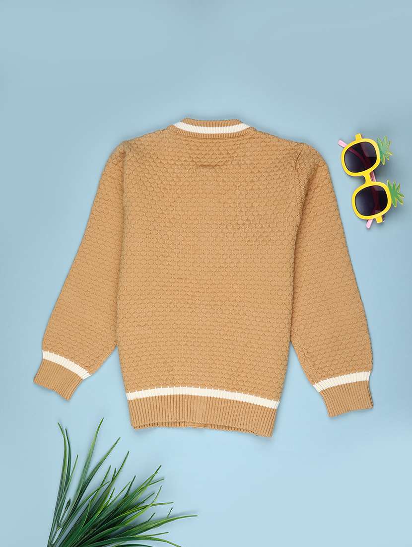 boys self design long sleeve sweater - 22156888 -  Standard Image - 1