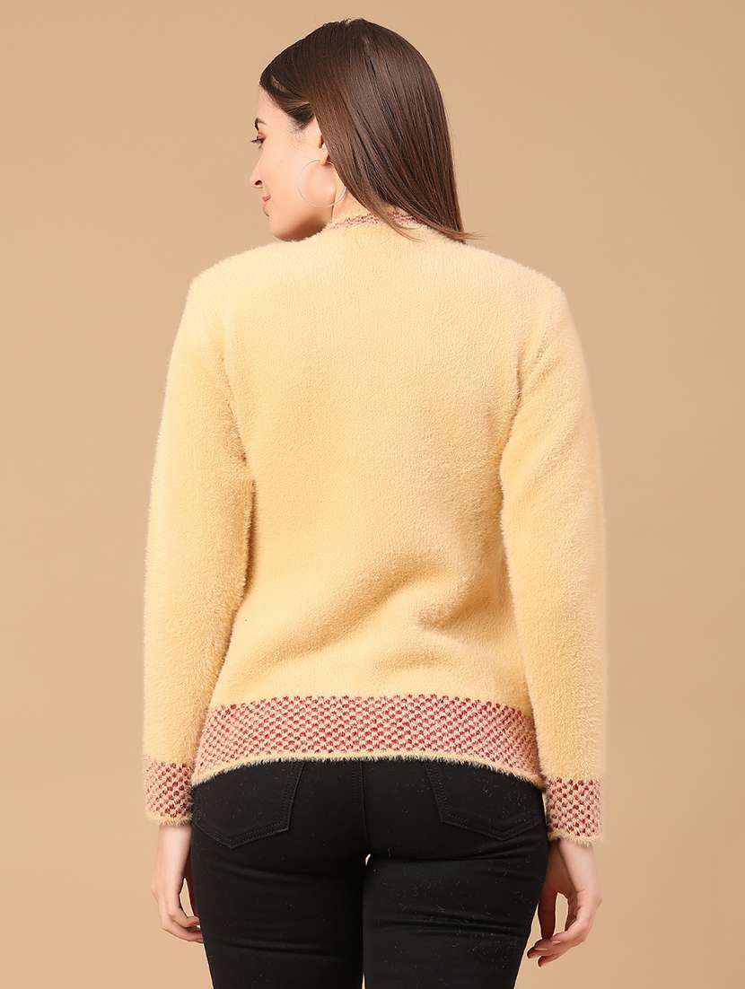 women self design long sleeve cardigan - 22156913 -  Standard Image - 4