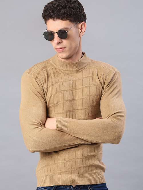 men self design long sleeve slim fit pullover  - 22156951 -  Standard Image - 0