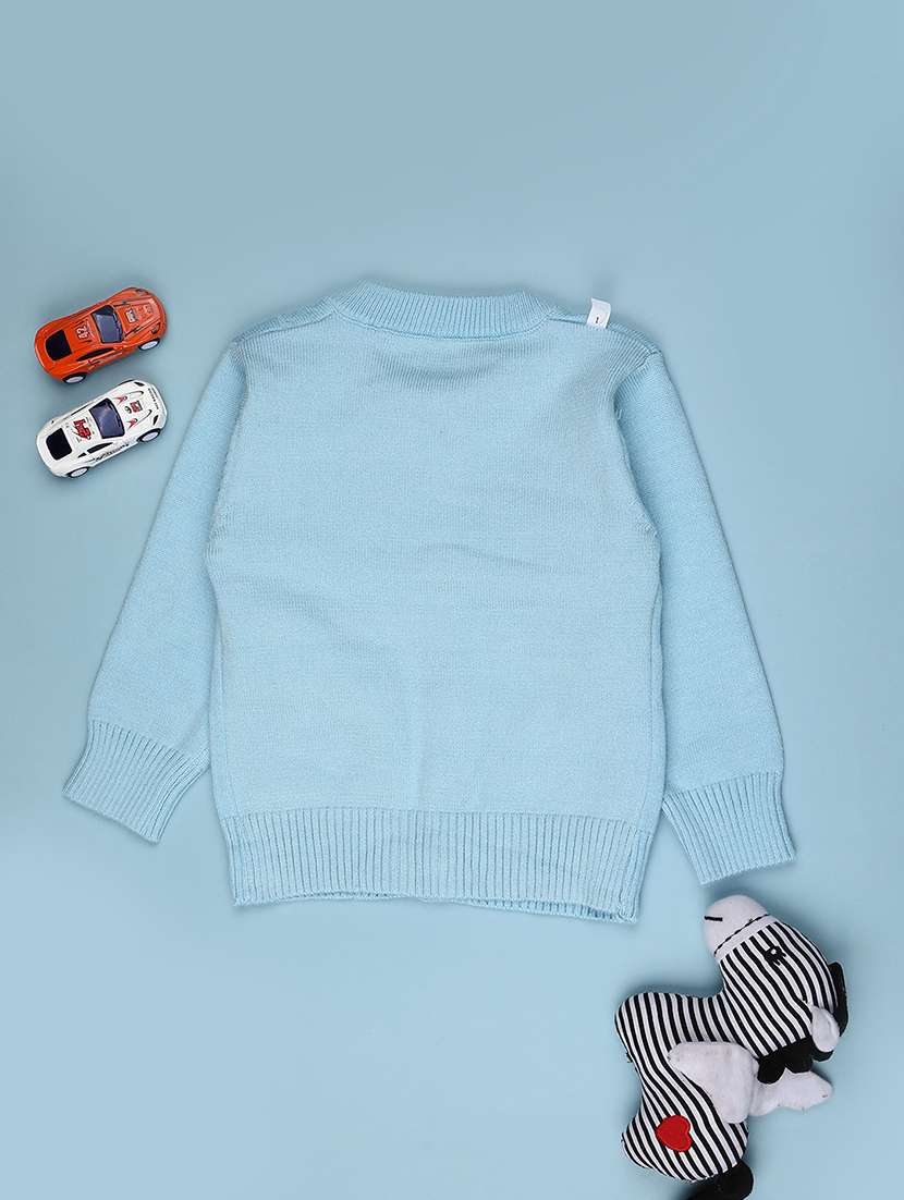 boys self design long sleeve sweater - 22156984 -  Standard Image - 1