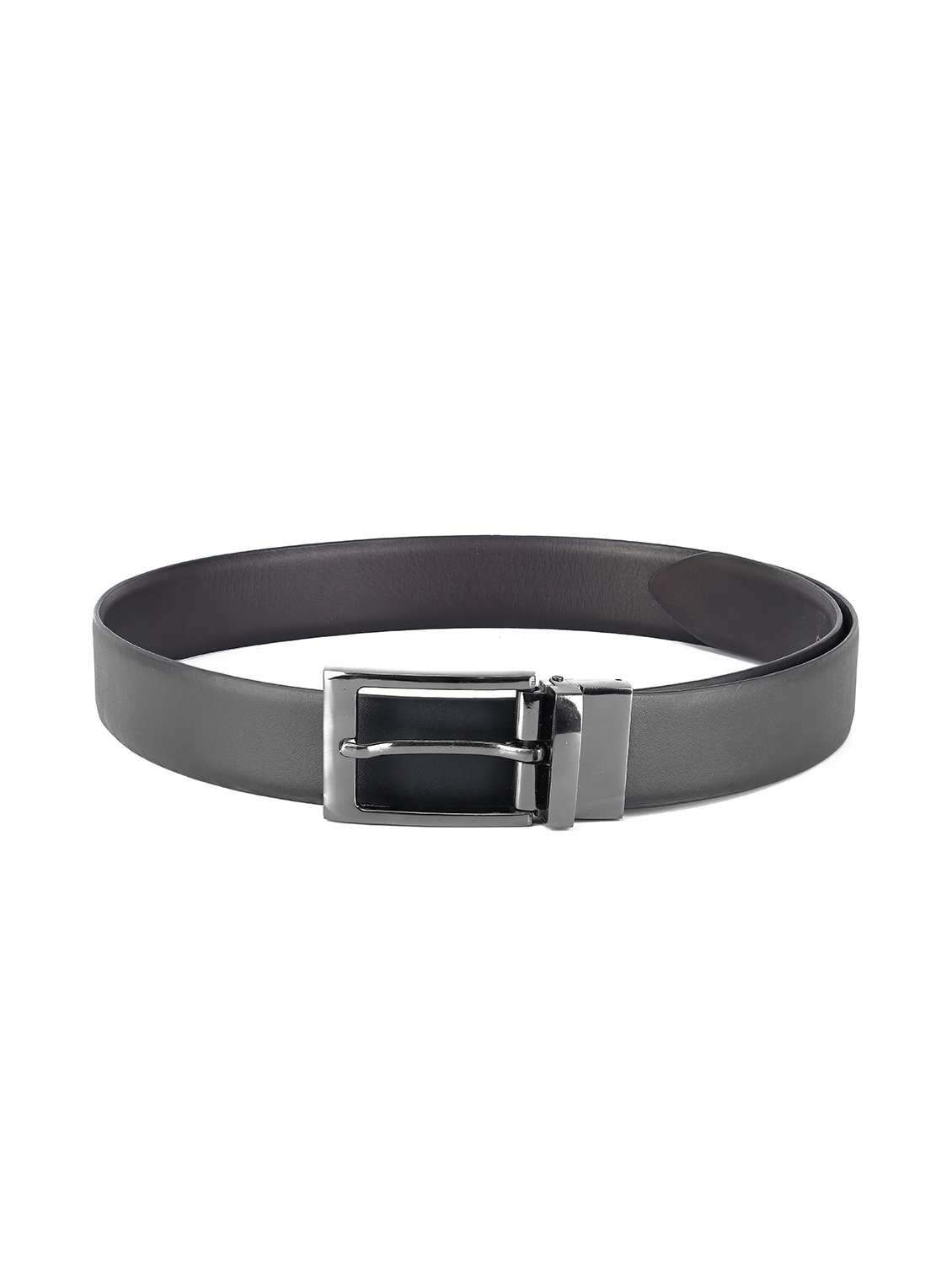 mens black formal leatherite reversible belt - 22157042 -  Standard Image - 1