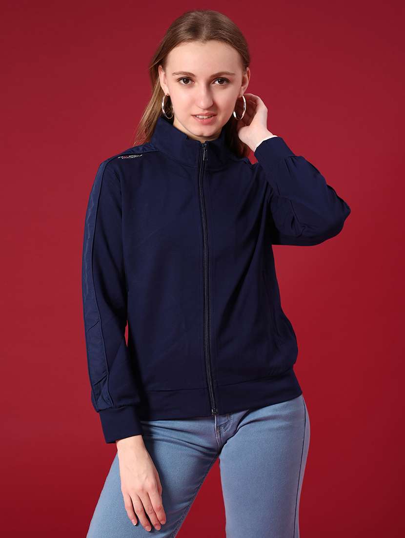 women solid long sleeve regular jacket - 22157043 -  Standard Image - 1
