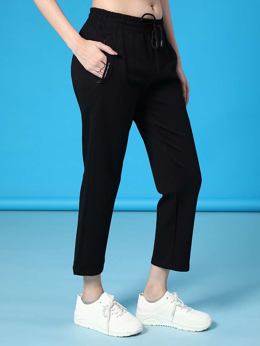 women solid mid rise pant - 22157057 -  Standard Image - 1